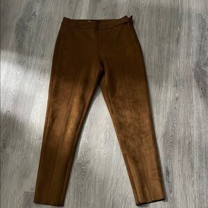 Zara Rich Brown Suede Trousers